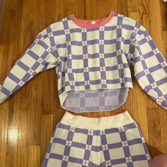 Purple and Cream Anthropologie Daily Practice Set - Picture 2 of 4